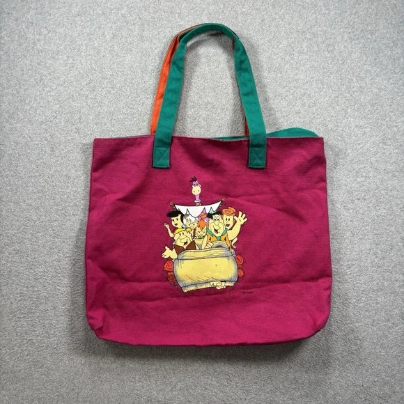 Vintage 1994 THE FLINTSTONES Hand Bag Purse Tote Medium Rare - VG - Picture 1 of 11